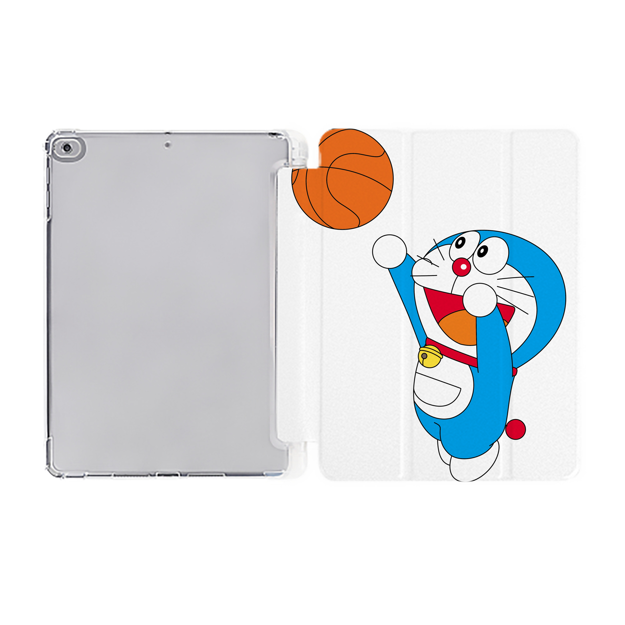（画像用） ドラえもん Doraemon IPad ケース ペン収納付き 三つ折りスタンド PUレザー×シリコン 対応機種9.5/10.5/10.9インチ